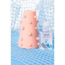 Насадка ToyFa XLover Soft booster в форме конуса, утолщающая, с дополнительной стимуляцией, TPR, телесный 10 см