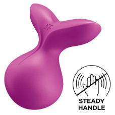 Перезаряжаемый мини-массажер Satisfyer Viva La Vulva 3 малиновый