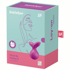 Перезаряжаемый мини-массажер Satisfyer Viva La Vulva 3 малиновый