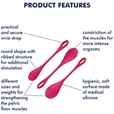 Вагинальные шарики Satisfyer Yoni Power 1 Kegel Balls красные