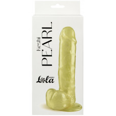 Перламутровый фаллос с мошонкой Keshi Pearl золотистый 19 см