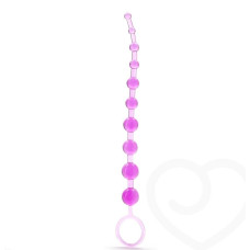 Розовые анальные бусы Jelly X-10