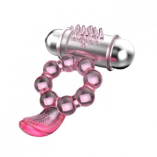 Эрекционное кольцо с вибрацией Pleasure Tongue
