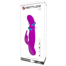 Вибратор Pretty Love Hale с клиторальным стимулятором и функцией ротации