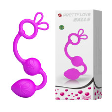 Анально-вагинальные бусы с двумя звеньями Pretty Love Balls