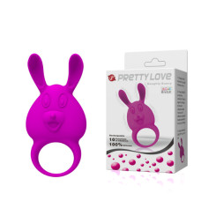 Перезаряжаемое вибро-кольцо Pretty Love Naughty Bunny