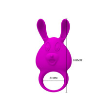 Перезаряжаемое вибро-кольцо Pretty Love Naughty Bunny