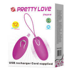 Перезаряжаемое виброяйцо с беспроводным управлением Pretty Love Joyce