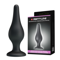 Черная анальная пробка на присоске Pretty Love Sensitive Prostate Plug