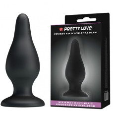 Черная анальная пробка на присоске Pretty Love Sturdy Silicone Anal Plug