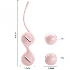 Вагинальные шарики со смещённым центром тяжести Pretty Love Kegel Tighten Up I нежно-розовые