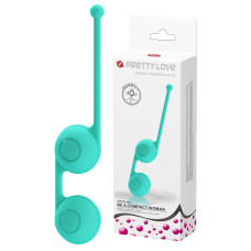 Вагинальные шарики со смещённым центром тяжести Pretty Love Kegel Tighten Up III мятного цвета
