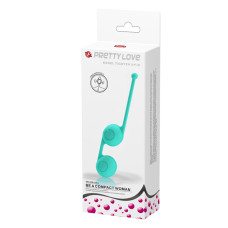 Вагинальные шарики со смещённым центром тяжести Pretty Love Kegel Tighten Up III мятного цвета