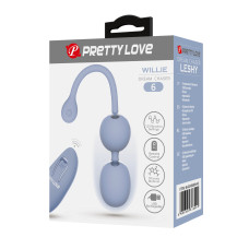 Вагинальные шарики с вибрацией Pretty Love Willie с пультом ДУ сиреневые