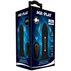 Анальная вибровтулка Mr Play с поступательными движениями и беспроводным управлением