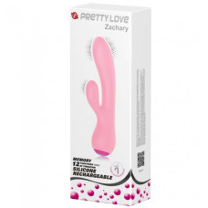 Гибкий вибратор с клиторальным стимулятором Pretty Love Zachary