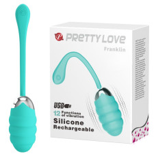 Перезаряжаемое виброяйцо Pretty Love Franklin мятное