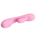 Перезаряжаемый розовый вибратор с клиторальным стимулятором Pretty Love Ron
