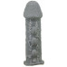 Насадка на пенис со стимулирующим рельефом Realistic Penis Sleeve + 3 см серая