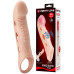 Удлиняющая насадка с рельефом и вибрацией Penis Sleeve Brad + 5 см