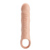 Удлиняющая насадка с рельефом и вибрацией Penis Sleeve Brad + 5 см