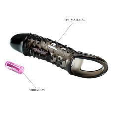 Увеличивающая вибронасадка на пенис Penis Sleeve Cecelia + 2,5 см