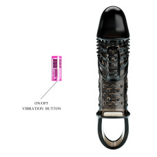 Увеличивающая вибронасадка на пенис Penis Sleeve Cecelia + 2,5 см
