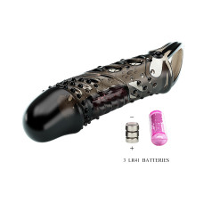 Увеличивающая вибронасадка на пенис Penis Sleeve Cecelia + 2,5 см