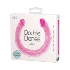 Фаллоимитатор двухголовый розовый Double Dones 44 см