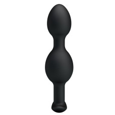 Черная анальная ёлочка со смещенным центром тяжести Pretty Love Anal Balls