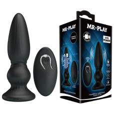 Рельефная анальная пробка Mr.Play с вибрацией и дистанционным управлением