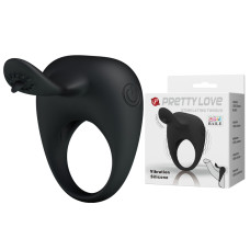 Вибро-кольцо с клиторальным стимулятором Pretty Love Stimulating Tonguo