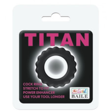 Черное эрекционное кольцо Titan
