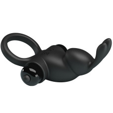 Эрекционное виброкольцо Vibrant Penis Ring I с клиторальным стимулятором черное