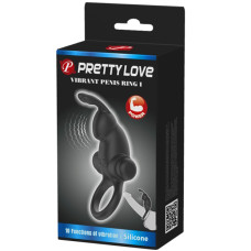 Эрекционное виброкольцо Vibrant Penis Ring I с клиторальным стимулятором черное