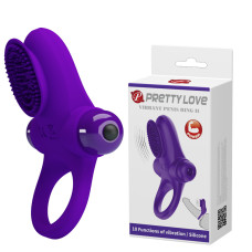 Фиолетовое эрекционное кольцо с вибрацией Vibrant Penis Ring 2