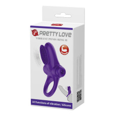 Фиолетовое эрекционное кольцо с вибрацией Vibrant Penis Ring 2