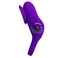 Фиолетовое эрекционное кольцо с вибрацией Vibrant Penis Ring 2
