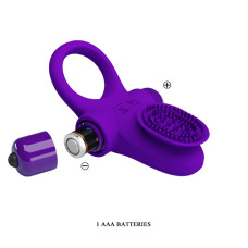 Фиолетовое эрекционное кольцо с вибрацией Vibrant Penis Ring 2