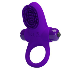 Фиолетовое эрекционное кольцо с вибрацией Vibrant Penis Ring 2