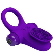 Фиолетовое эрекционное кольцо с вибрацией Vibrant Penis Ring 2