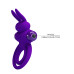 Эрекционное виброкольцо Vibrant Penis Ring III с петлей на мошонку фиолетовое