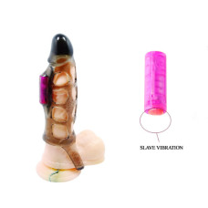 Насадка на пенис с вибрацией чёрная Men Extension