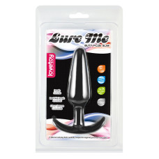 Черная силиконовая анальная пробка Lure Me Large