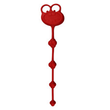 Анальная цепочка красная Silicone Frog Anal Beads-Red