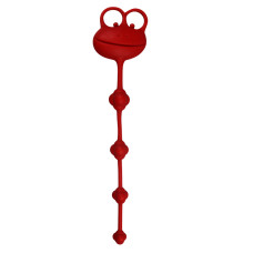 Анальная цепочка красная Silicone Frog Anal Beads-Red