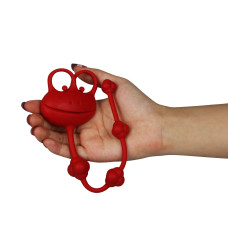 Анальная цепочка красная Silicone Frog Anal Beads-Red