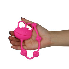 Анальная цепочка розовая Silicone Frog Anal Beads-Pink