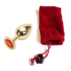 Анальная пробка Anal Jewelry Plug Gold Orange L