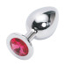 Анальная пробка Anal Jewelry Plug Silver Fuchsia L
